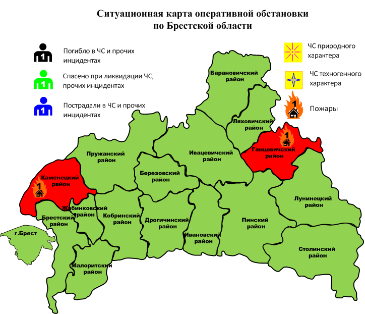 Карта брестской области с населенными пунктами