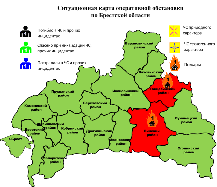 Пинский район карта