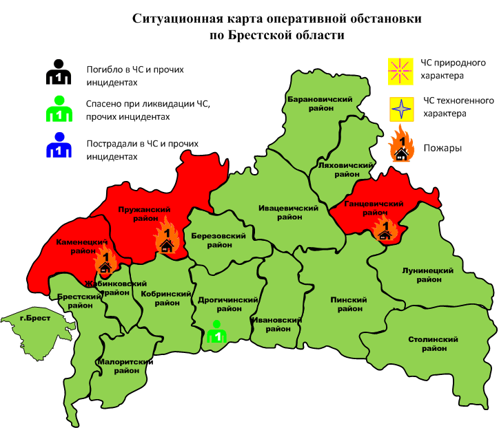 Спутниковая карта брестской области